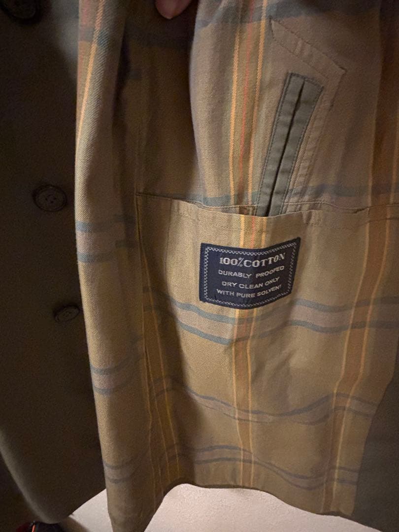 ビンテージBurberry's ステンカラーコート オリーブ玉虫色