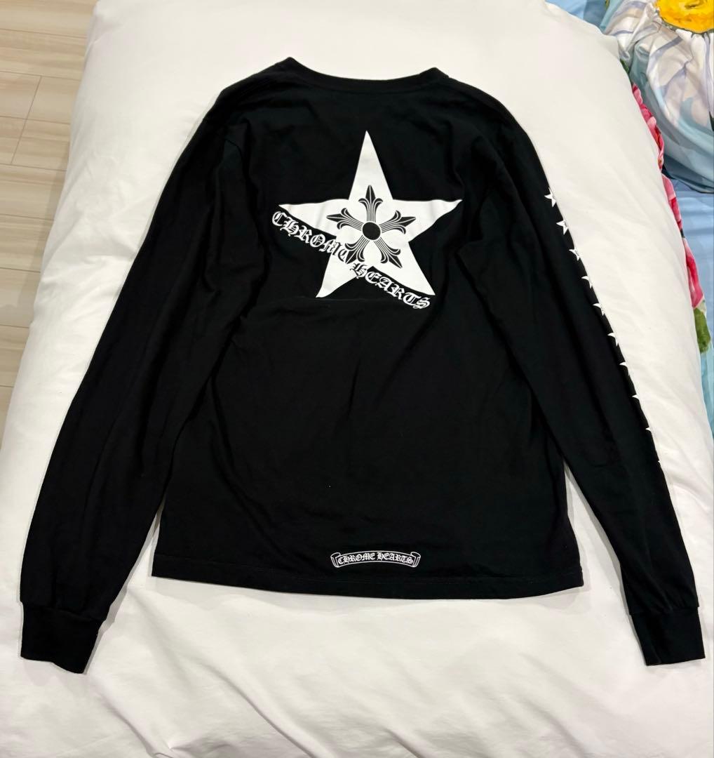 希少 chrome hearts 星 star long t ロンt 黒 クロム