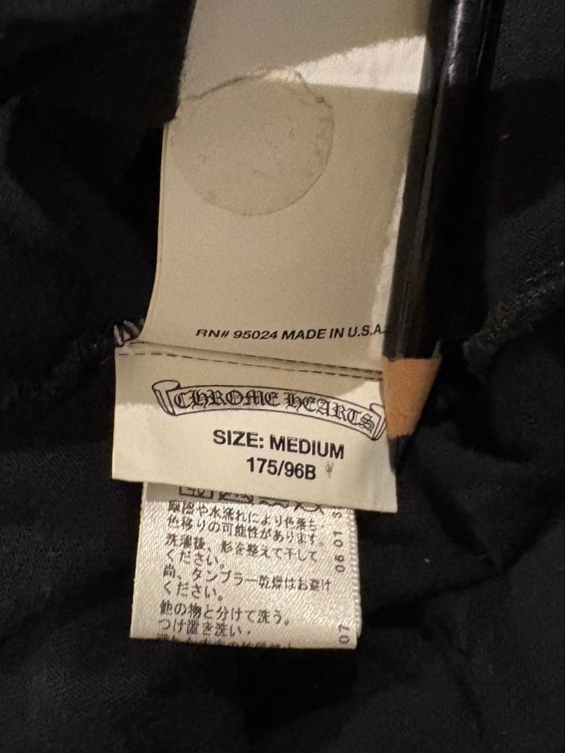 希少 chrome hearts 星 star long t ロンt 黒 クロム