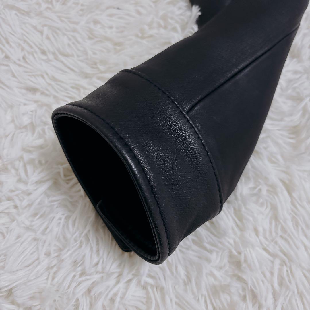 【極美品】EDIFICE レザージャケット ラムレザー 羊革 Mサイズ