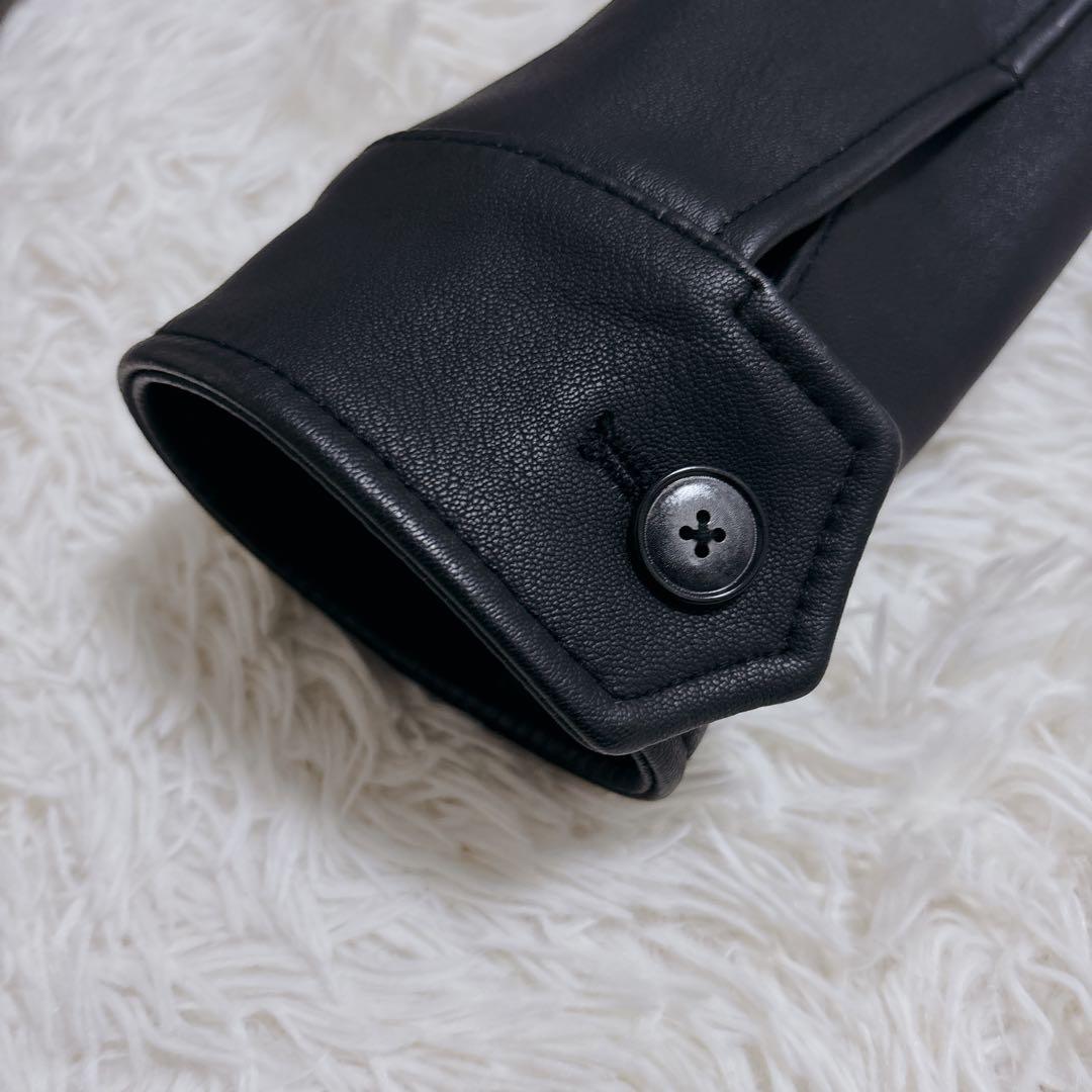 【極美品】EDIFICE レザージャケット ラムレザー 羊革 Mサイズ