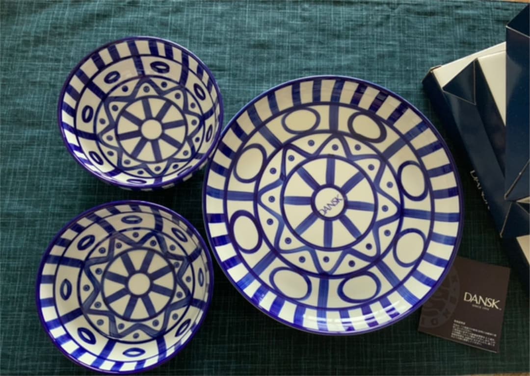 ダンスク アラベスク ランチョン プレートとシリアルボウル2客