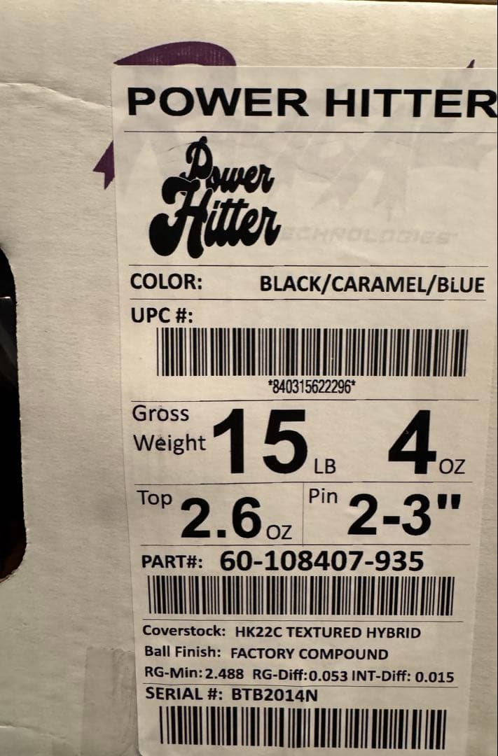 【新品】Power Hitter ボウリングボール １５p