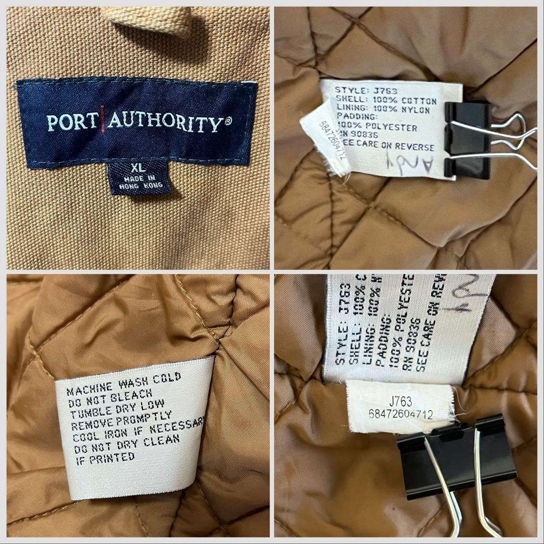 y104325 ダックジャケット ワークジャケット 刺繍ロゴ付き 裏キルティング