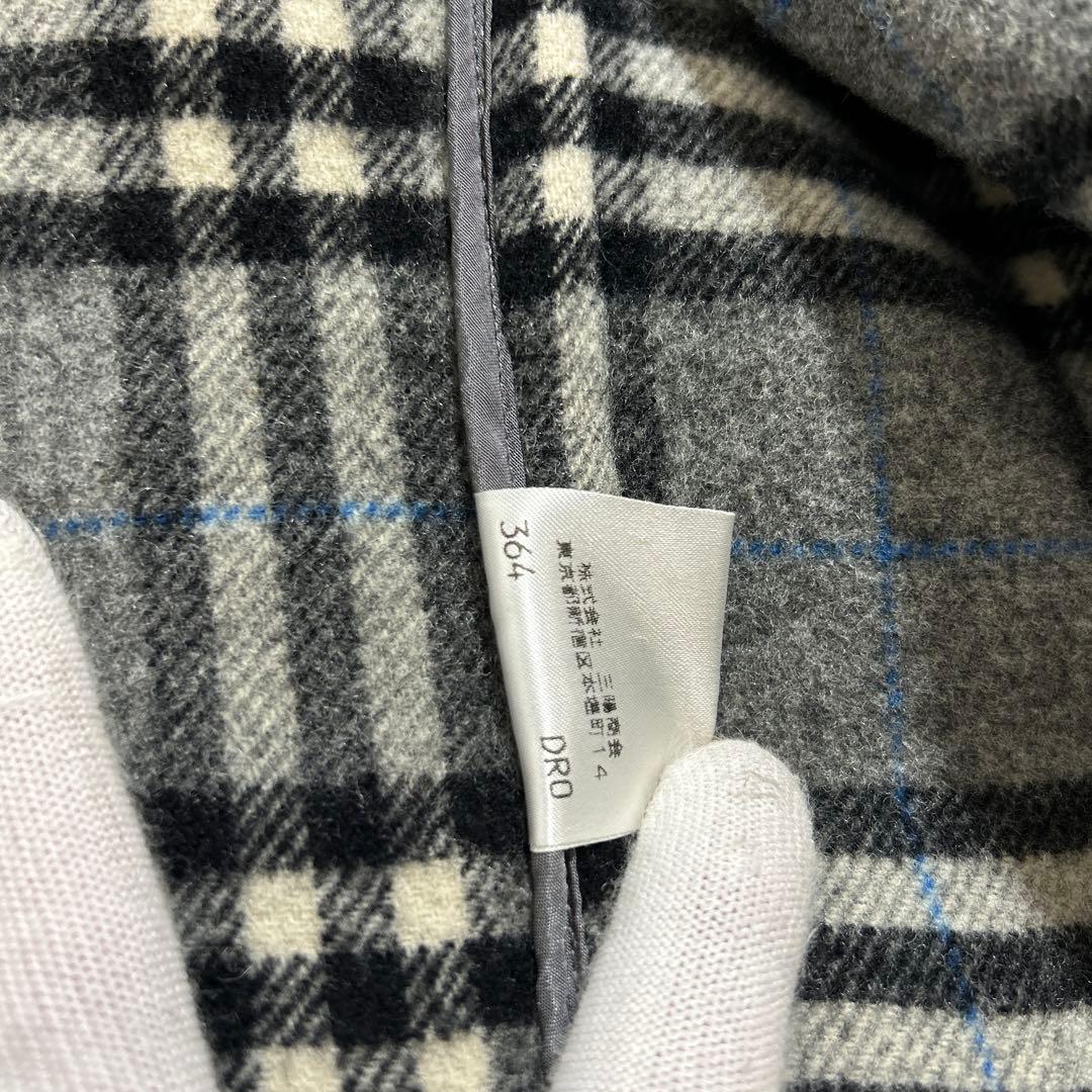 【美品】バーバリーブルーレーベル　ダッフルコート　ノバチェック　 グレー