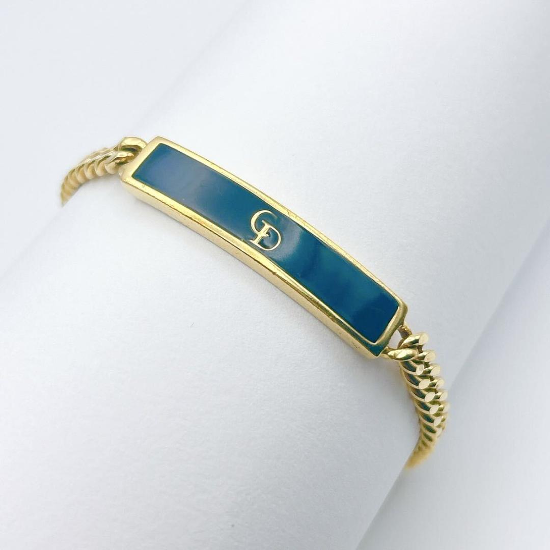 2826　【Germany製】　Dior　ブレスレット　バイカラー　CD　希少