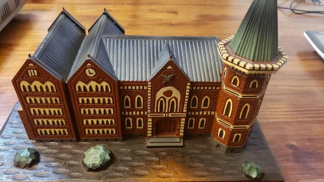 慶應義塾大学 校舎 モチーフ 卒業記念 年代物 木製 昭和レトロ