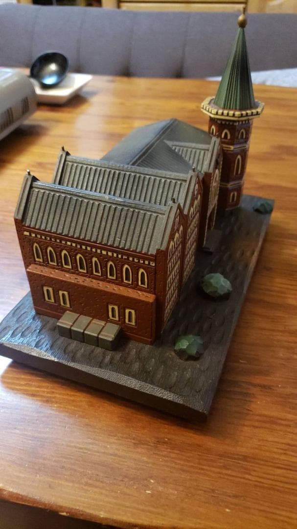 慶應義塾大学 校舎 モチーフ 卒業記念 年代物 木製 昭和レトロ