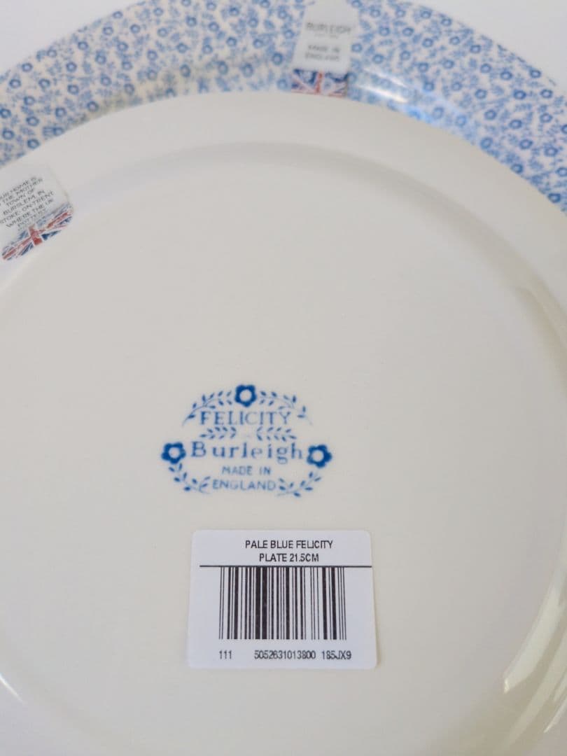 バーレイ　ブルーフェリシティ　プレート　21.5cm２枚