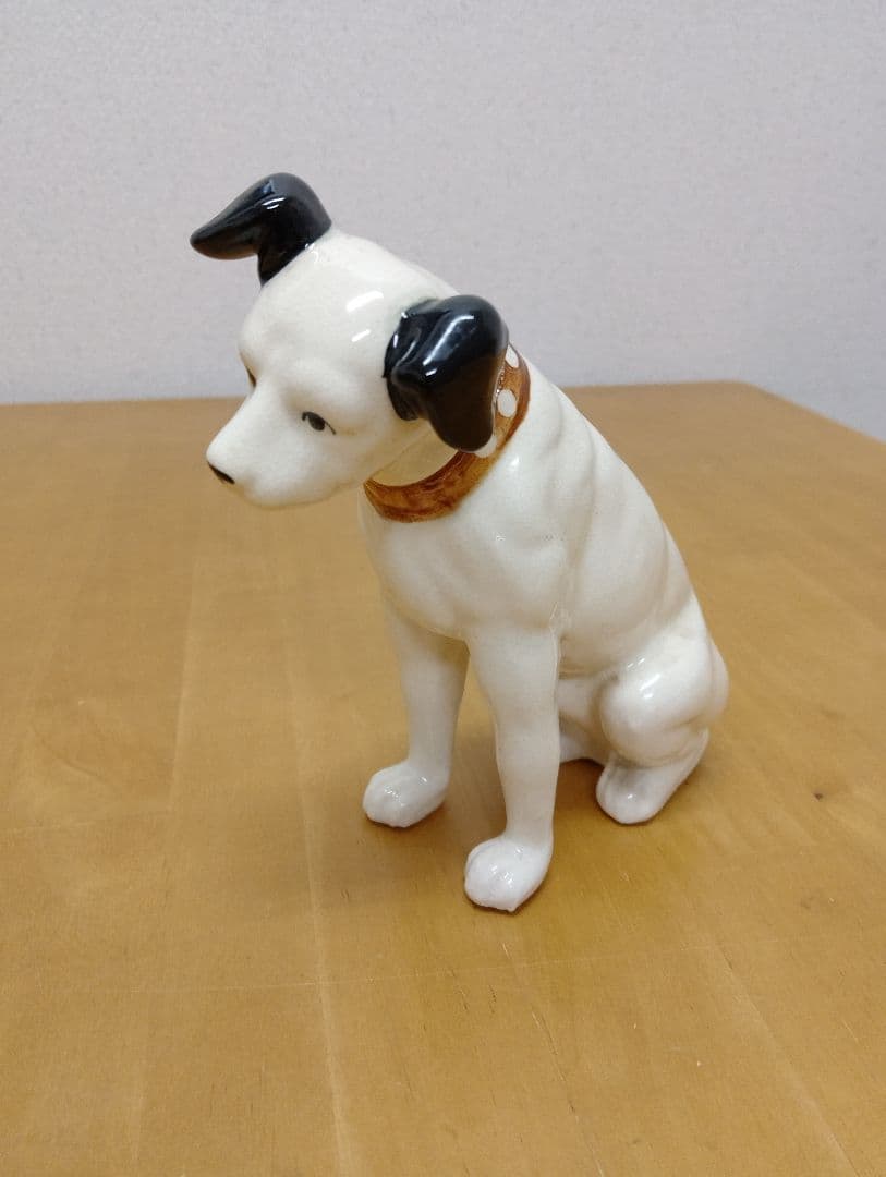 陶器製 ビクター犬の置物