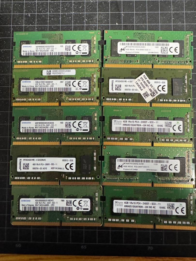 DDR4 4GB ノート用　10枚セット