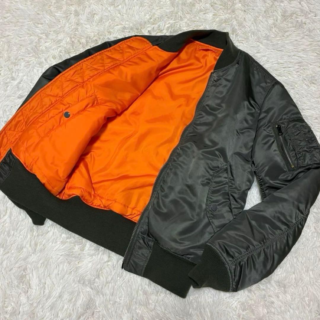90s ALPHA INDUSTRIES MA-1 フライトジャケット　カーキ