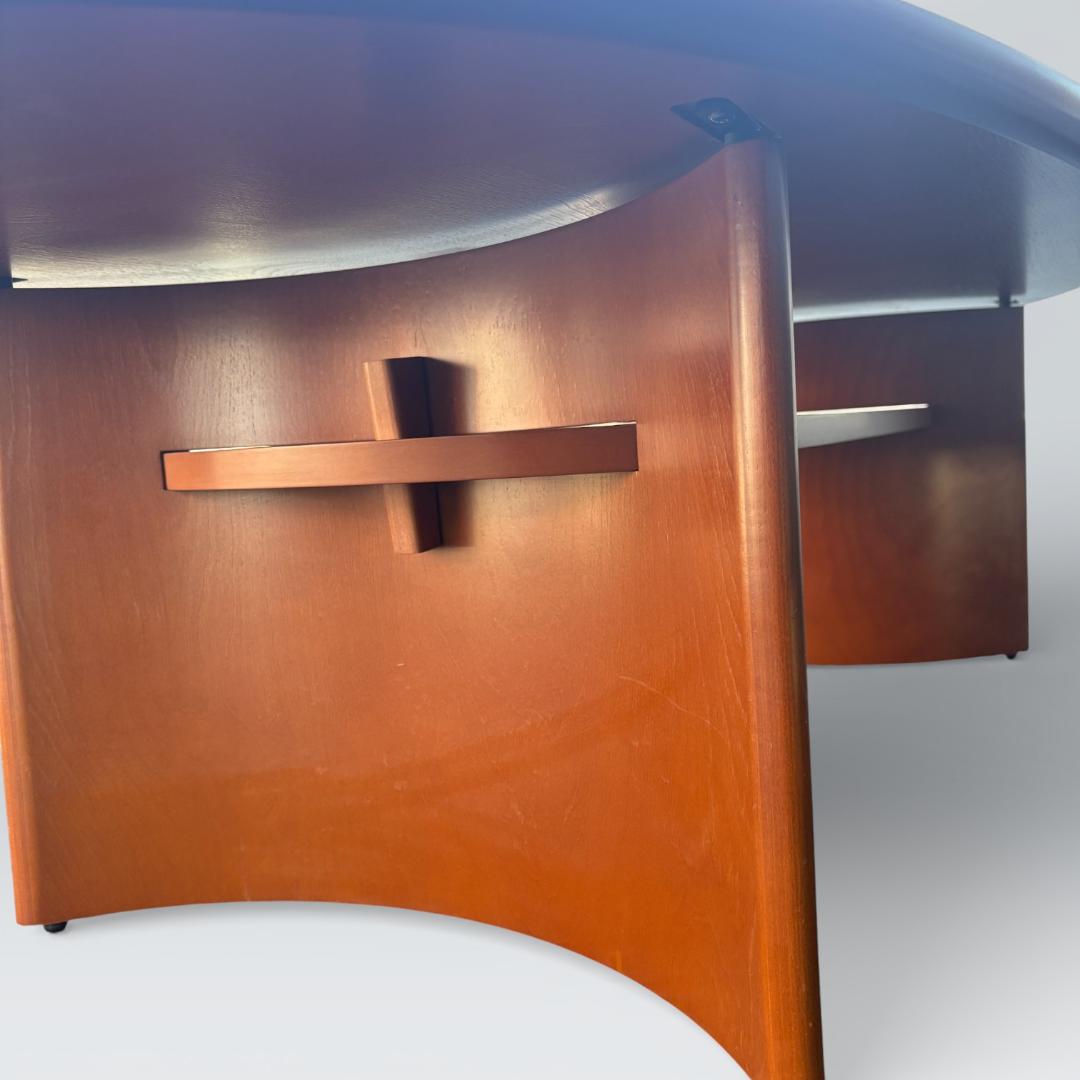 【高級】日本フクラ HUKLA リビングテーブル オーバル 木目 140cm