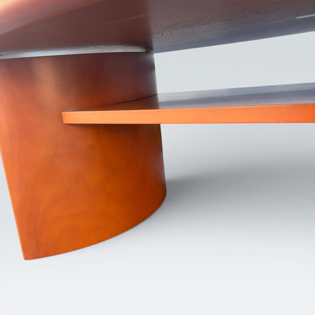 【高級】日本フクラ HUKLA リビングテーブル オーバル 木目 140cm