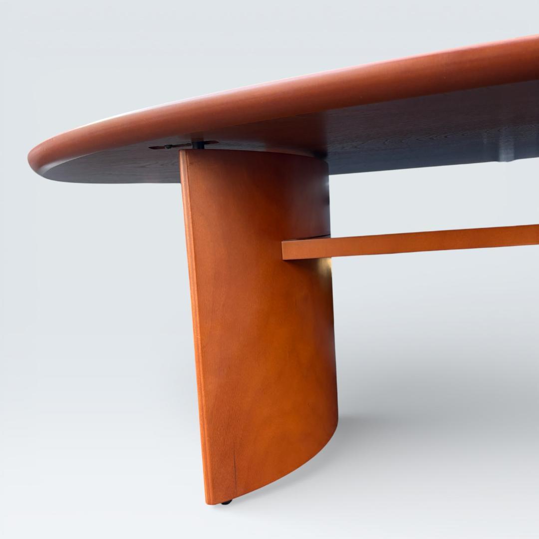 【高級】日本フクラ HUKLA リビングテーブル オーバル 木目 140cm