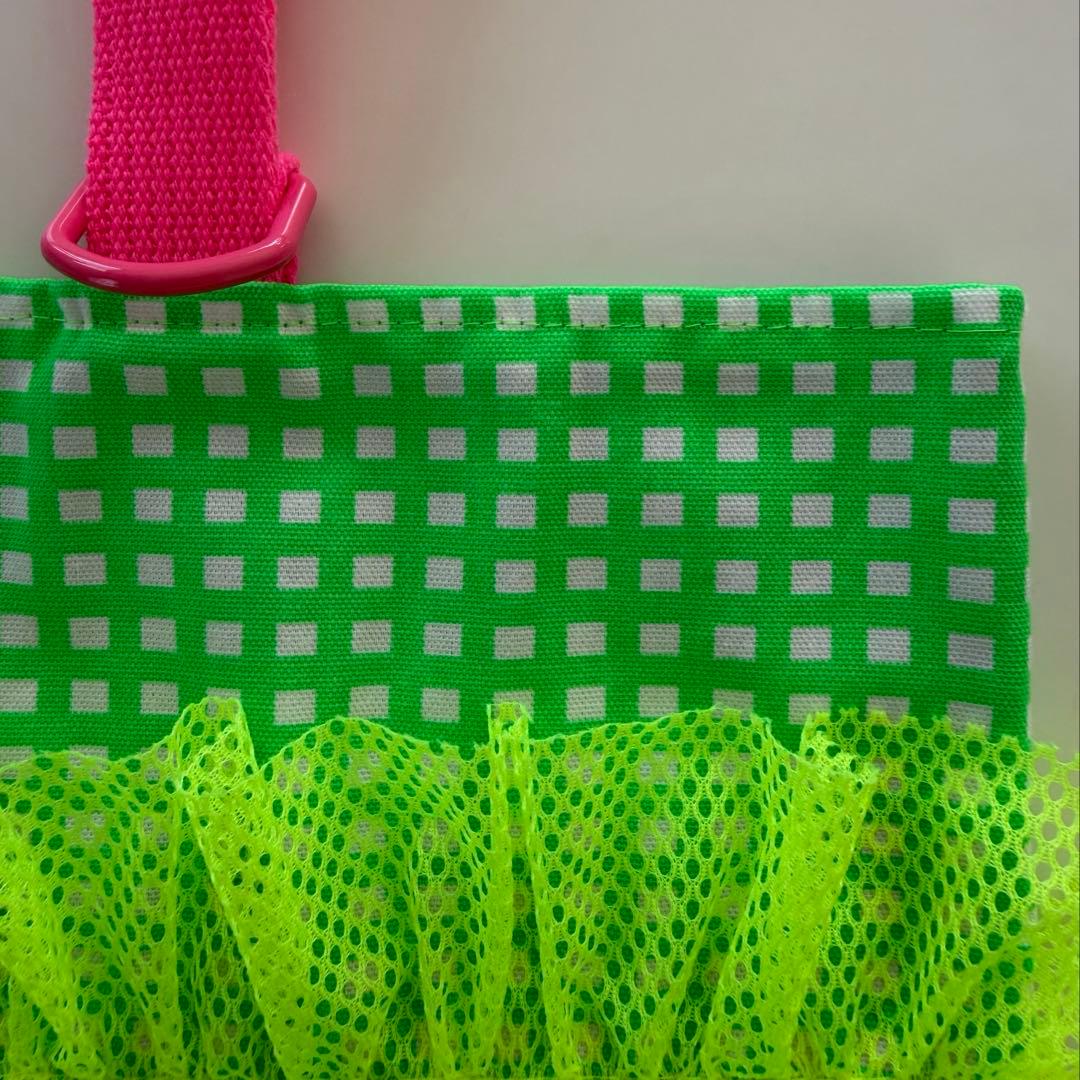 入園入学セット レッスンバッグ お着替え袋 上履き入れ フリル ネオン 女の子