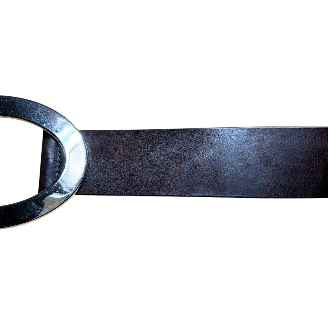 D&G ドルチェアンドガッバーナ ベルト　メンズ　ブラウン　シルバーバックル