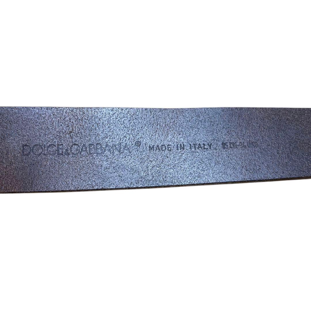 D&G ドルチェアンドガッバーナ ベルト　メンズ　ブラウン　シルバーバックル