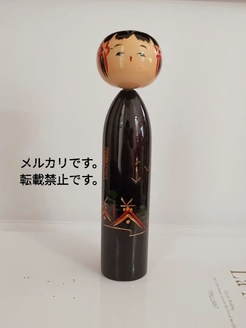 レア物八雲塗り/漆塗りこけし:出雲大社絵柄/「八雲塗り山本」レトロ40年前/美品