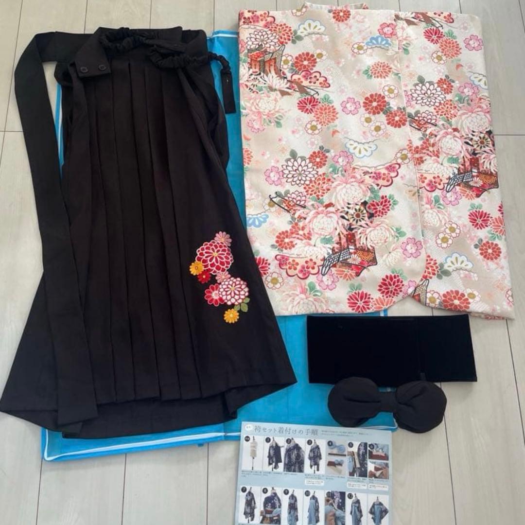 キャサリンコテージ　140 袴セット　卒園式　袴　髪飾りも付けます