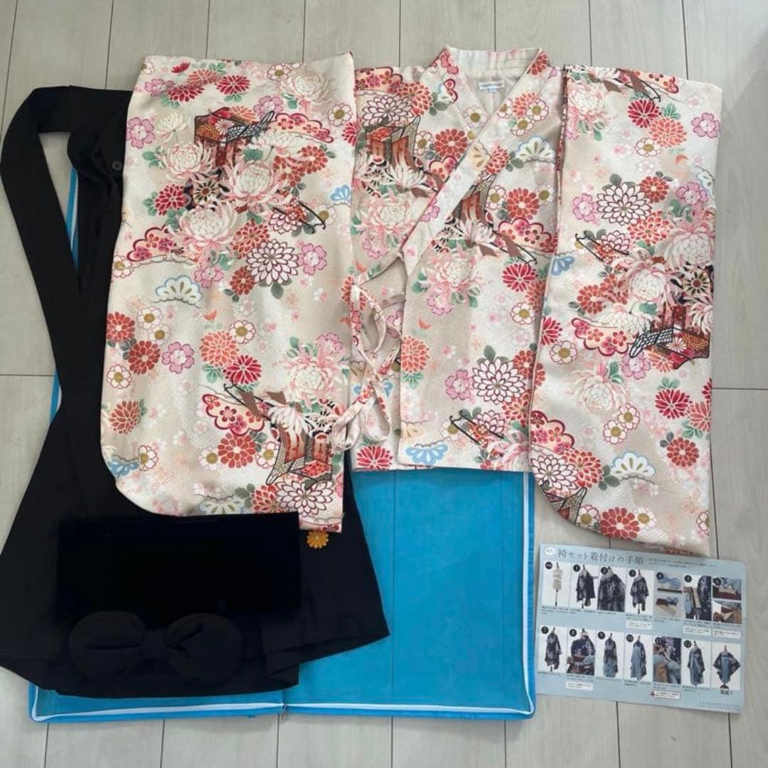 キャサリンコテージ　140 袴セット　卒園式　袴　髪飾りも付けます