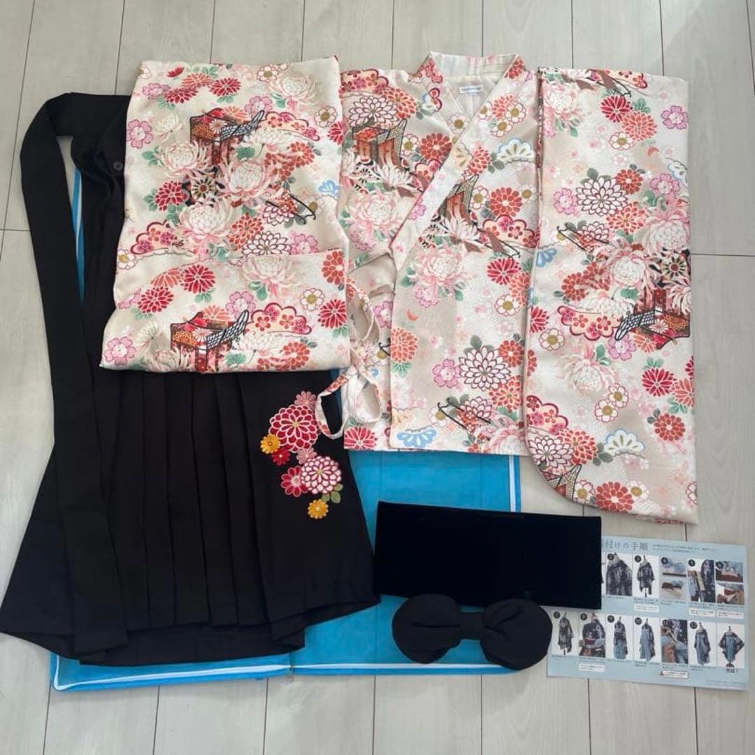 キャサリンコテージ　140 袴セット　卒園式　袴　髪飾りも付けます