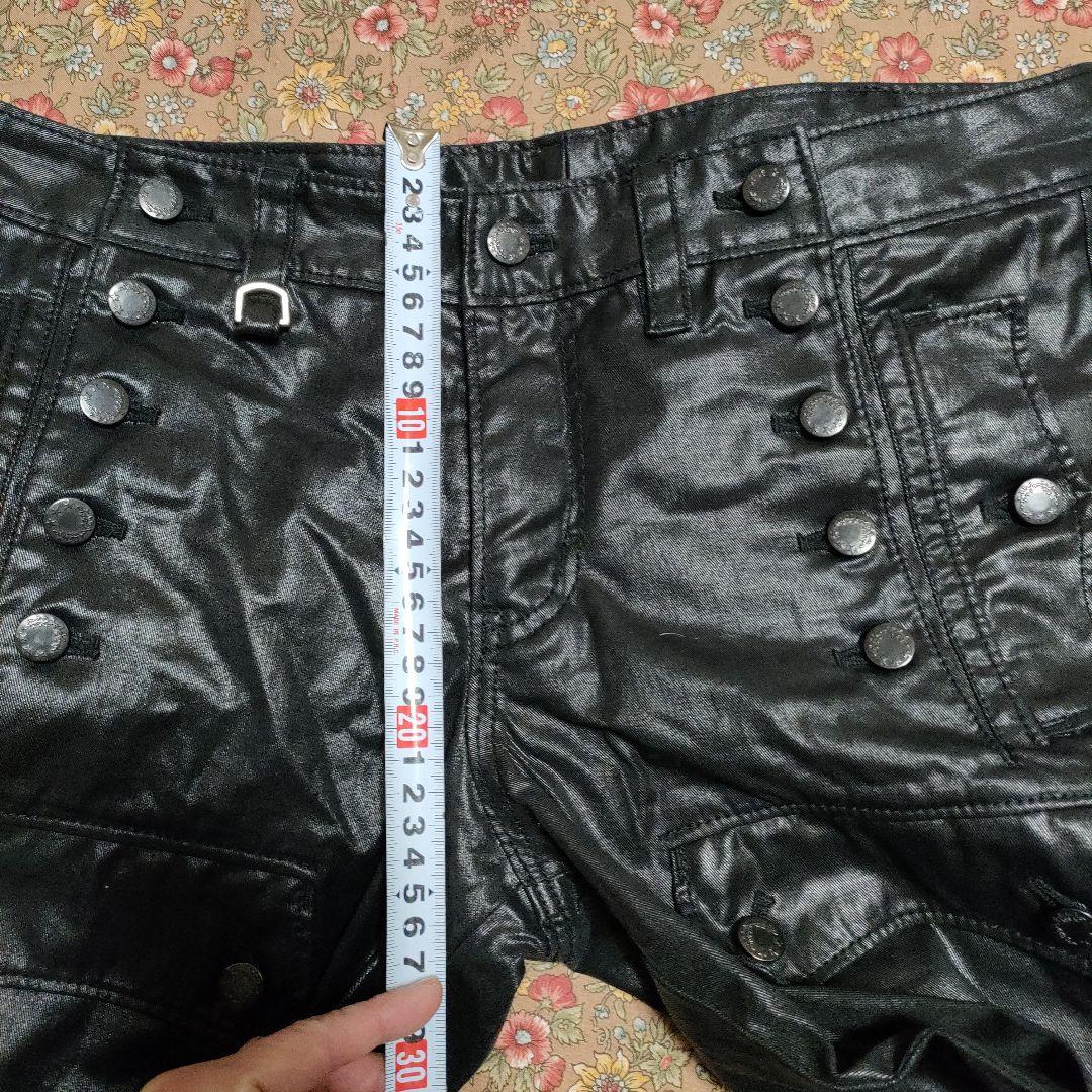 ブラック合成皮革パンツ