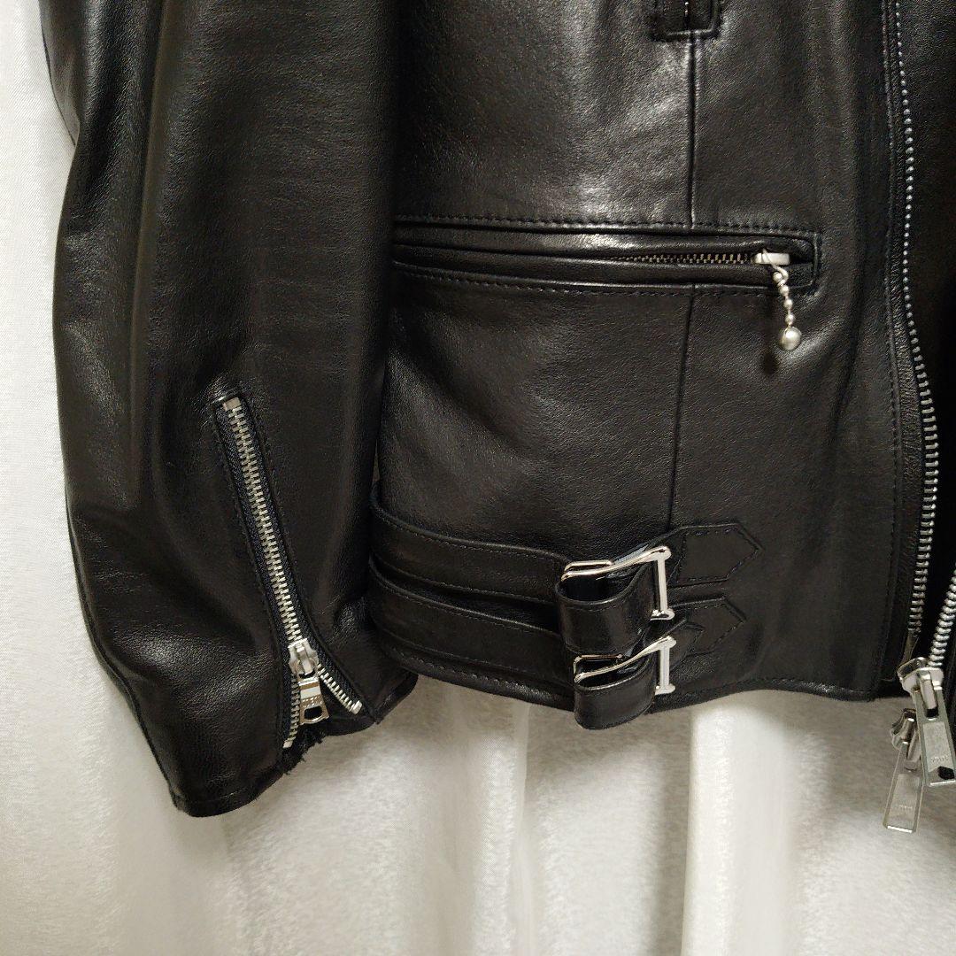 BUFFALO BOBS 黒 レザーライダースジャケット