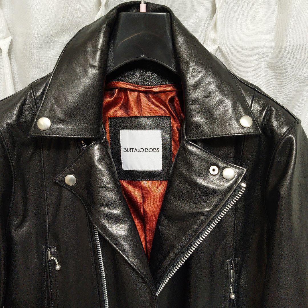 BUFFALO BOBS 黒 レザーライダースジャケット