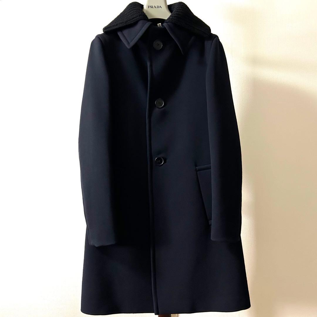 PRADA プラダ コート サイズ46（S〜M） ネイビー イタリア製