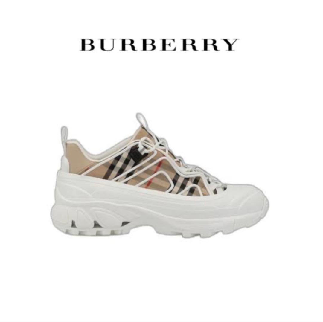 BURBERRY チェック柄 アーサースニーカー38