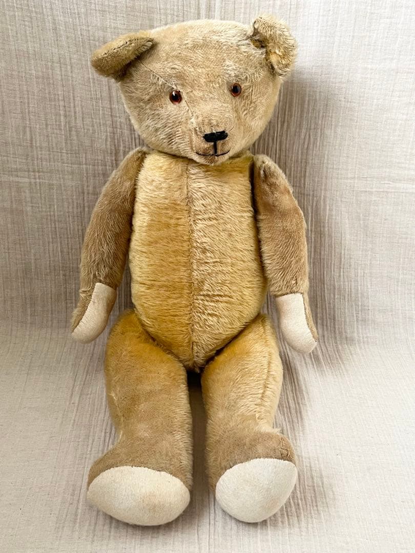 アンティークヴィンテージ英国製大きなテディベア ぬいぐるみベアくまドール
