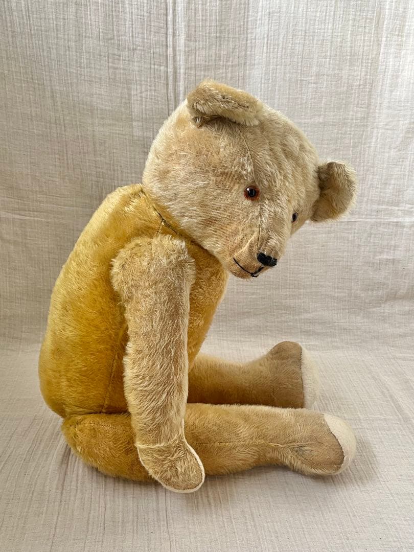 アンティークヴィンテージ英国製大きなテディベア ぬいぐるみベアくまドール