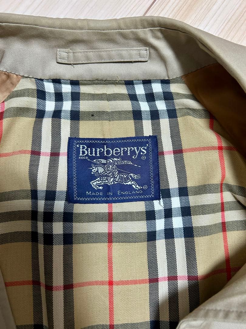 Burberry ステンカラーコート ベージュ チェック裏地