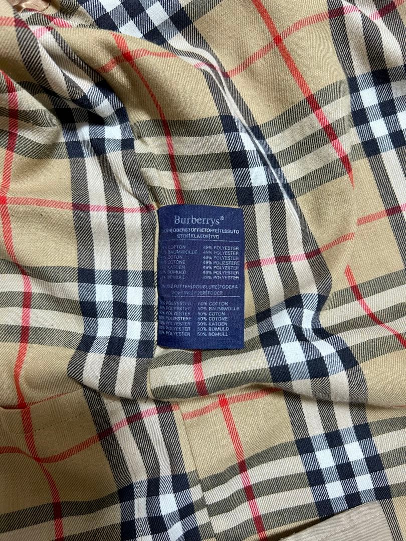 Burberry ステンカラーコート ベージュ チェック裏地