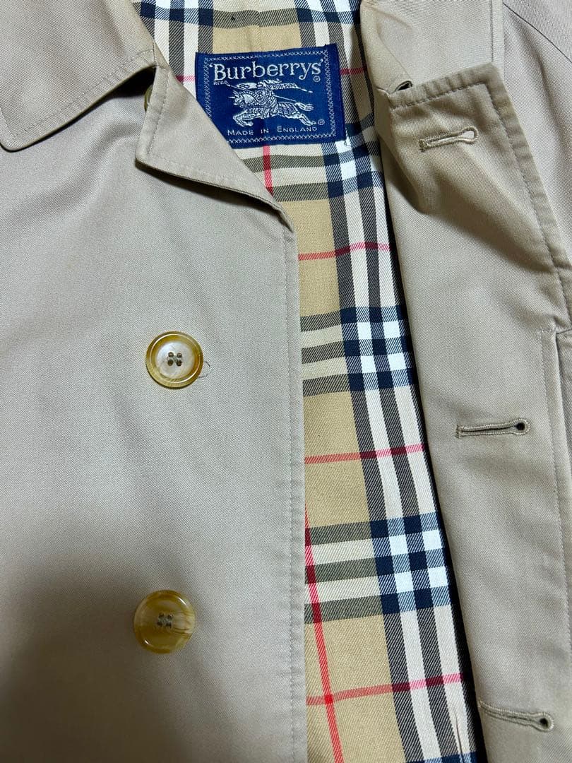 Burberry ステンカラーコート ベージュ チェック裏地