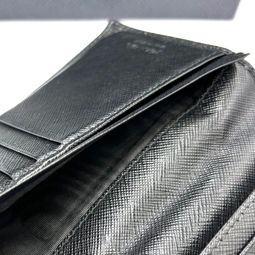 ああああ　　　　　PRADA プラダ サフィアーノレザー 長財布 ブラック