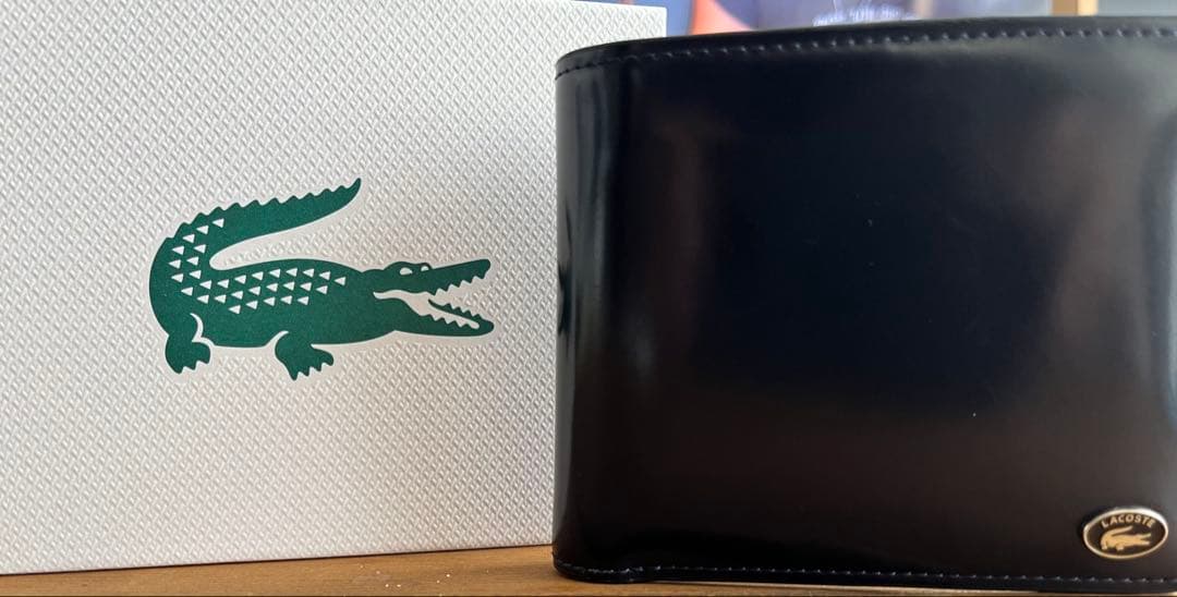 LACOSTE レザーミニマルショートウォレット