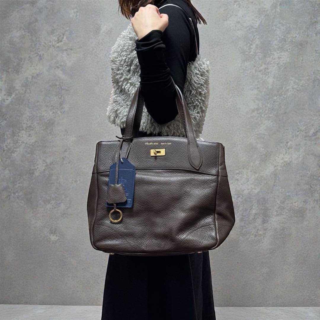 超美品✨A.D.M.J. トートバッグ　ショルダーバッグ　A4可能　肩がけ