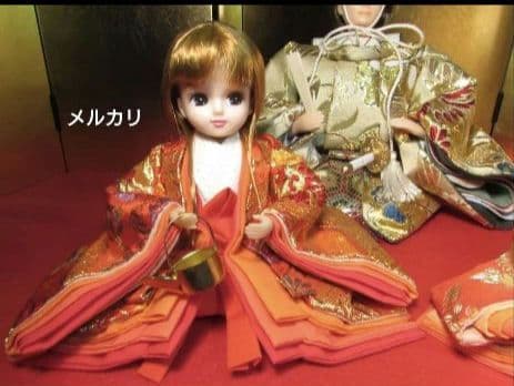 リカちゃんファミリー★親王 三人官女☆五人飾り☆雛人形 お雛様☆カスタム