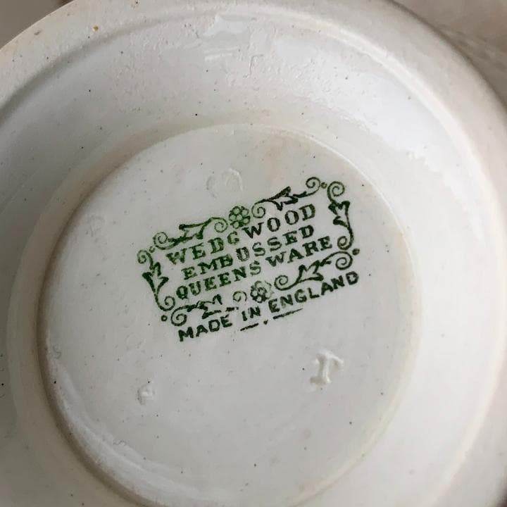 アンティーク オールドウェッジウッド カップ&ソーサー2セット クィーンズウェア