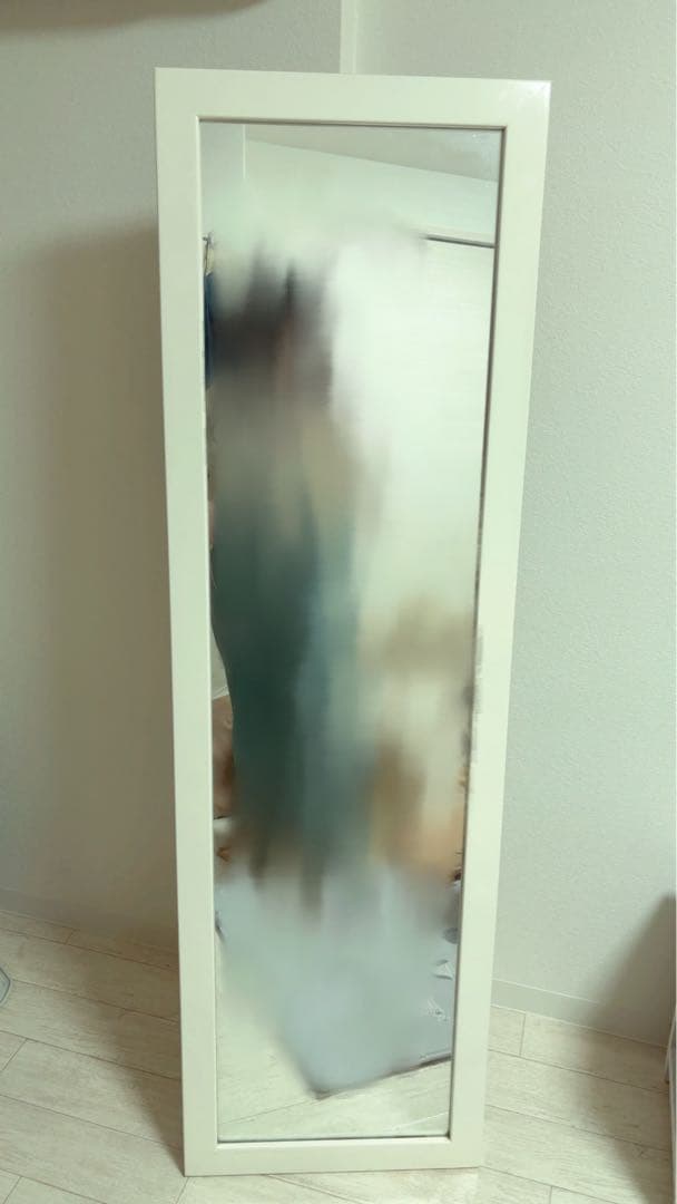 ホワイトスタンドミラー