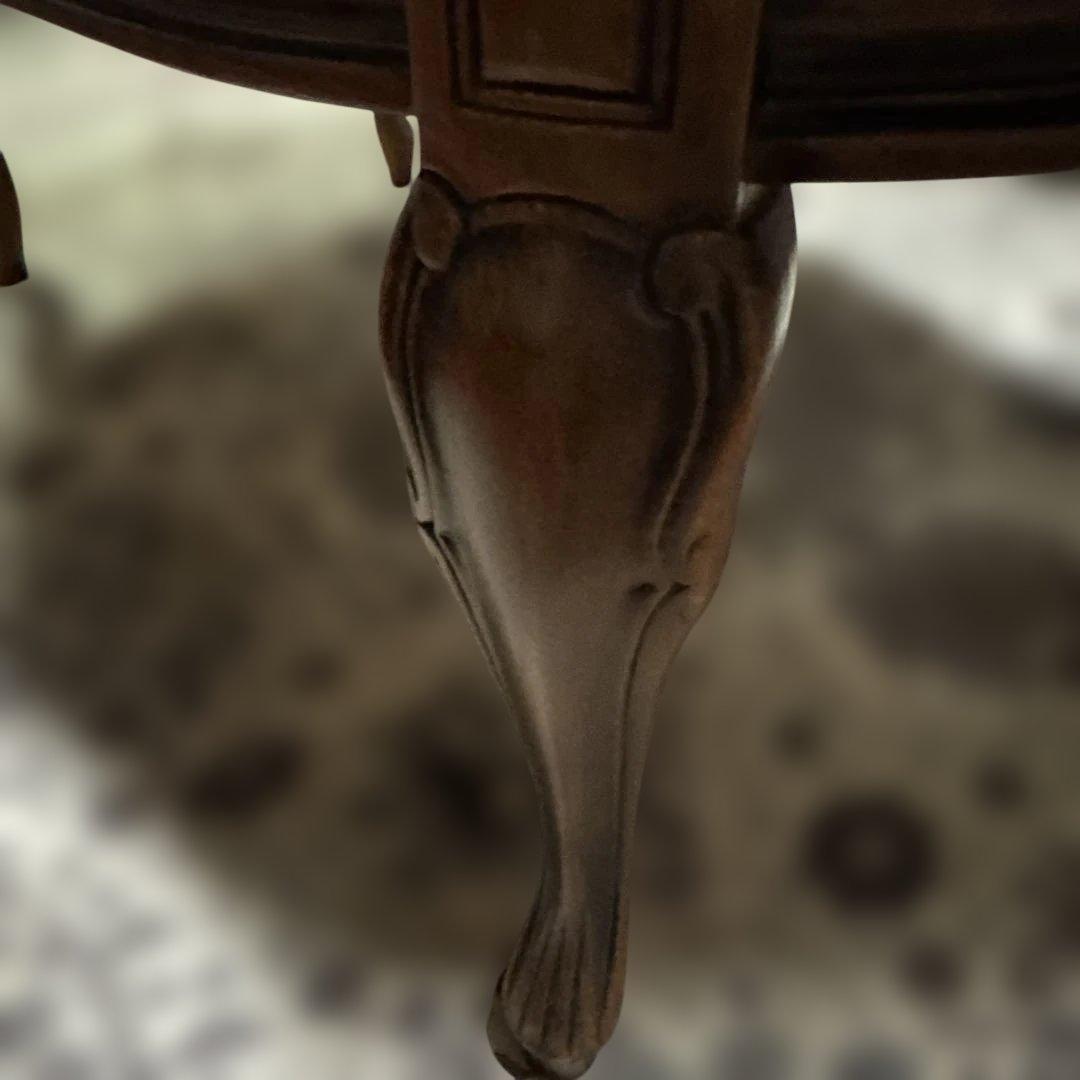 イタリア　アンティーク　楕円形ピンク大理石センターテーブル