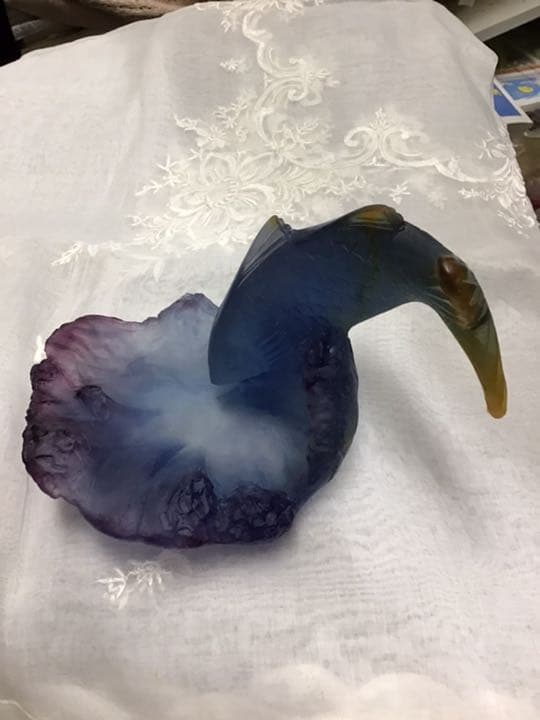 Daum ドーム　フランス　ガラス　魚のトレー