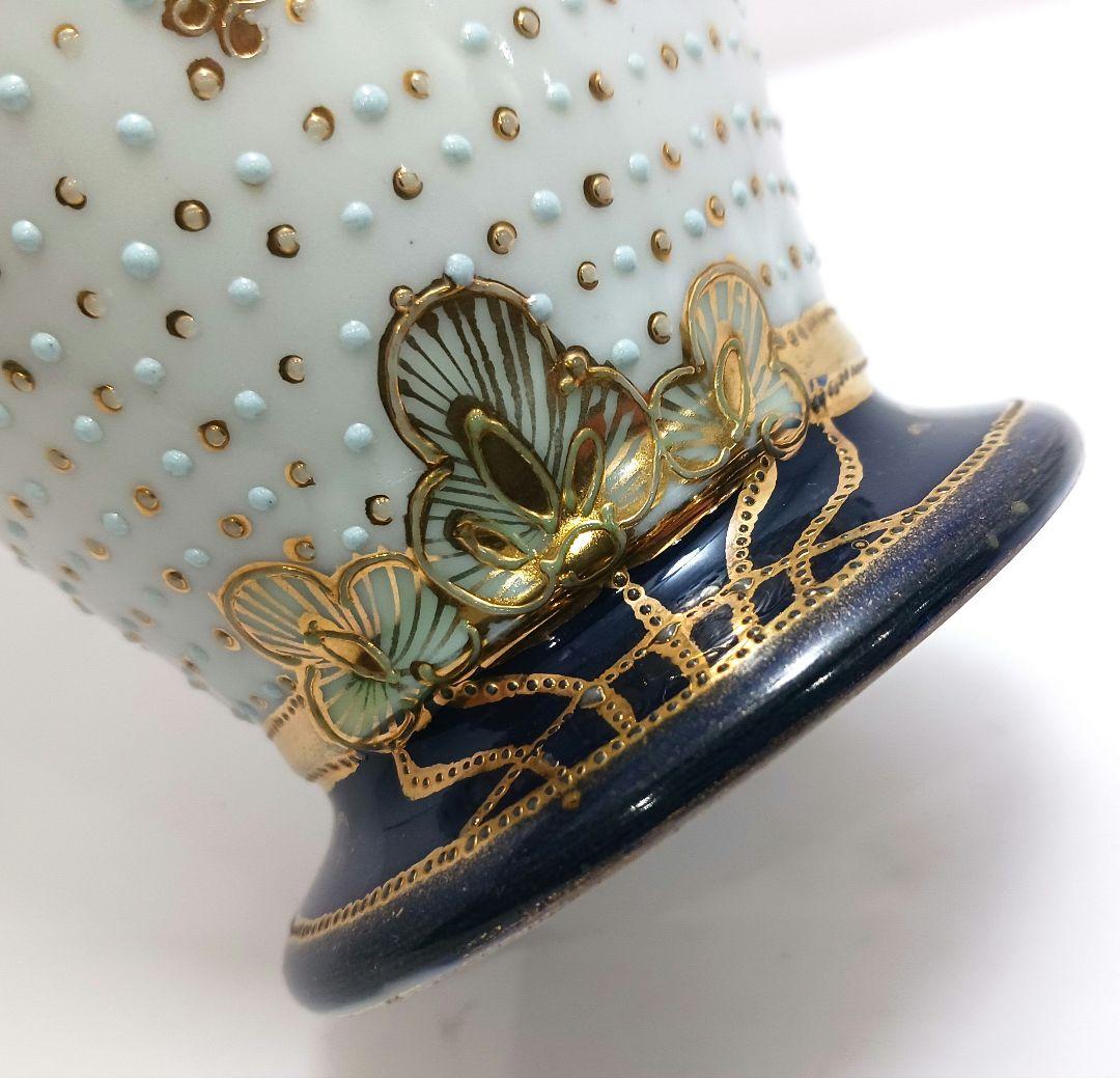 Y3036-3 オールドノリタケ マルキ印 風景文花瓶 輸出向け　L