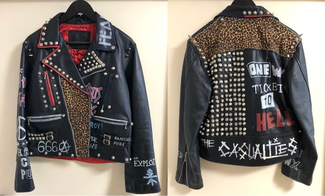 渋谷candy購入　スタッズダブルライダースジャケット