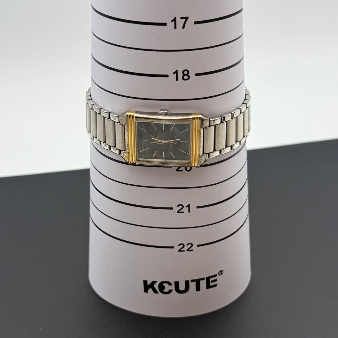 イヴサンローラン✨YSL クォーツ 腕時計 コンビカラー クォーツ スクエア