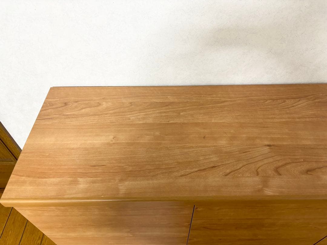 収納棚　キャビネット　木製　ナチュラル木目