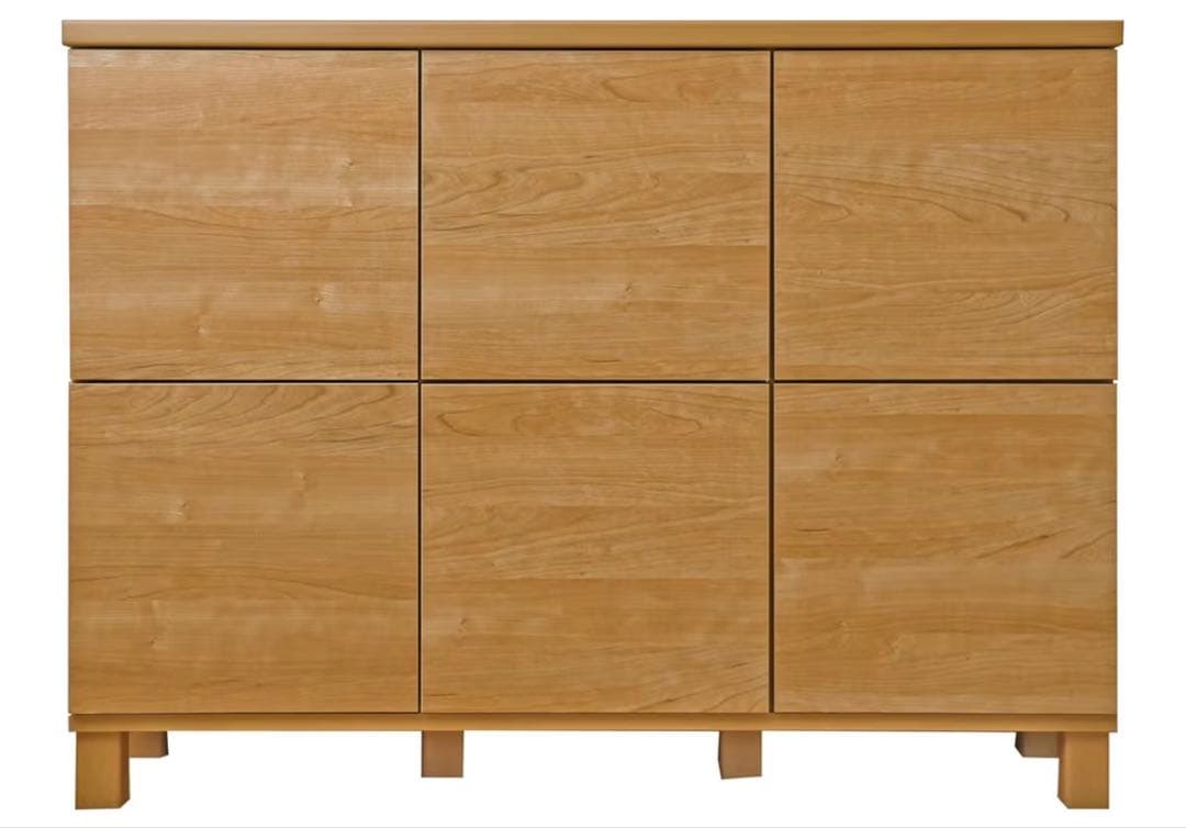 収納棚　キャビネット　木製　ナチュラル木目