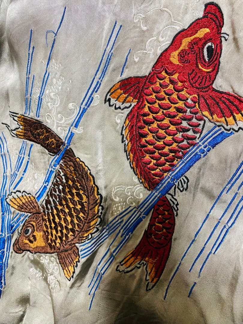 別珍 ２面用 SWITCH 日本限定 レーヨン スカジャン こい龍 unisex